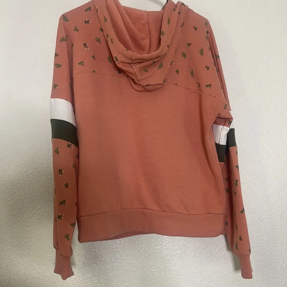 No Boundaries Cactus Flower Hoodie - Picture 2 of 4